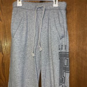 Gray sweatpants